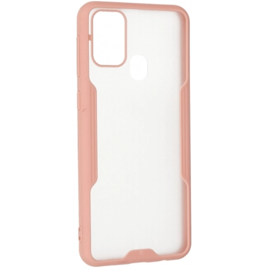 Samsung Galaxy M31 Kılıf Renkli Silikon Kamera Lens Korumalı Şeffaf Parfe Kapak - Pembe