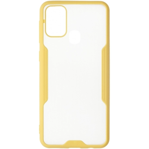 Samsung Galaxy M31 Kılıf Renkli Silikon Kamera Lens Korumalı Şeffaf Parfe Kapak - Sarı