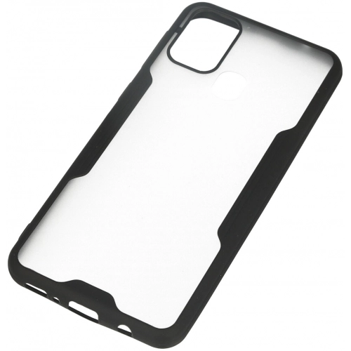 Samsung Galaxy M31 Kılıf Renkli Silikon Kamera Lens Korumalı Şeffaf Parfe Kapak - Siyah