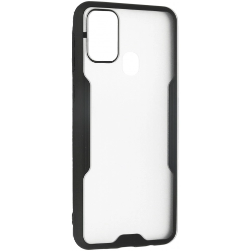 Samsung Galaxy M31 Kılıf Renkli Silikon Kamera Lens Korumalı Şeffaf Parfe Kapak - Siyah