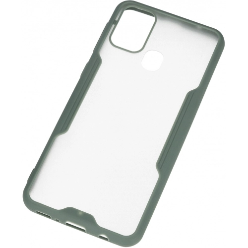 Samsung Galaxy M31 Kılıf Renkli Silikon Kamera Lens Korumalı Şeffaf Parfe Kapak - Yeşil