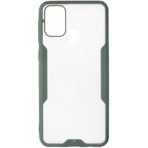 Samsung Galaxy M31 Kılıf Renkli Silikon Kamera Lens Korumalı Şeffaf Parfe Kapak - Yeşil