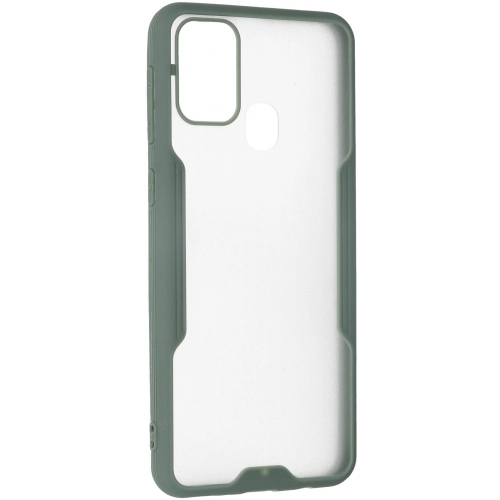 Samsung Galaxy M31 Kılıf Renkli Silikon Kamera Lens Korumalı Şeffaf Parfe Kapak - Yeşil