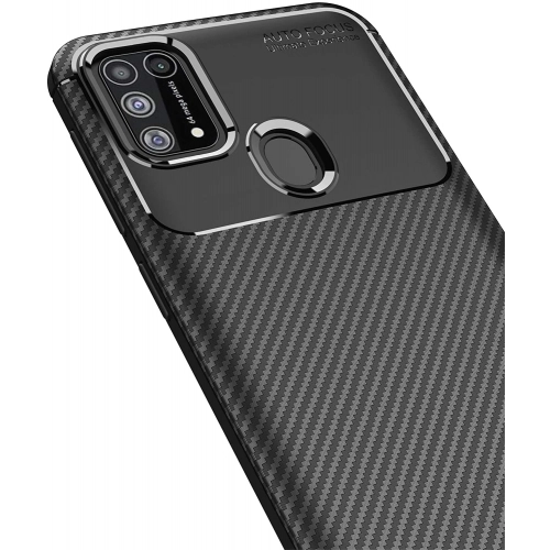 Samsung Galaxy M31 Kılıf Silikon Parmak İzi Bırakmayan Karbon Soft Negro Kapak - Lacivert