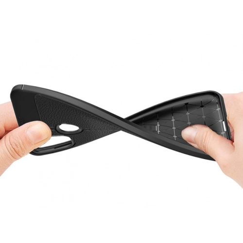 Samsung Galaxy M31 Kılıf Deri Görünümlü Lüks Parmak İzi Bırakmaz Niss Silikon Kapak - Siyah