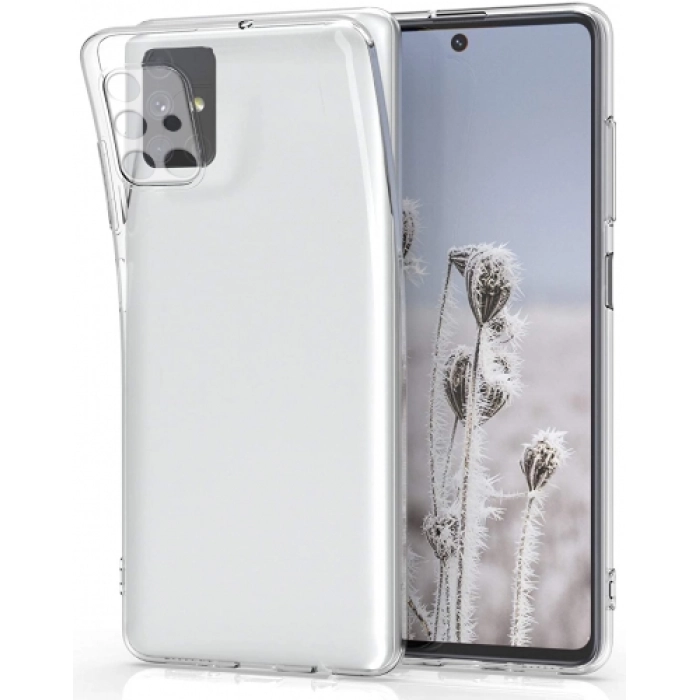Samsung Galaxy M31s Kılıf Kamera Korumalı Esnek Silikon Kapak - Şeffaf