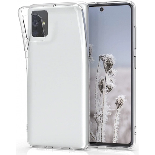 Samsung Galaxy M31s Kılıf Kamera Korumalı Esnek Silikon Kapak - Şeffaf