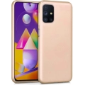 Samsung Galaxy M31s Kılıf İnce Soft Mat Renkli Esnek Silikon Kapak - Gold