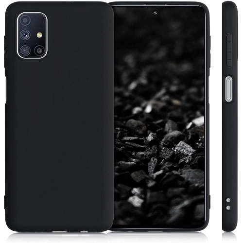 Samsung Galaxy M31s Kılıf İnce Soft Mat Renkli Esnek Silikon Kapak - Mürdüm