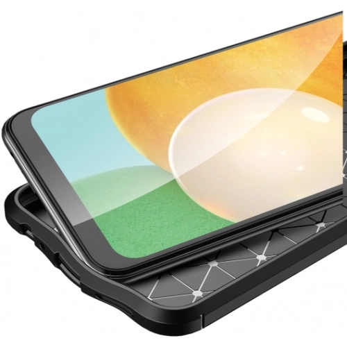 Samsung Galaxy M32 Kılıf Deri Görünümlü Lüks Parmak İzi Bırakmaz Niss Silikon Kapak - Siyah