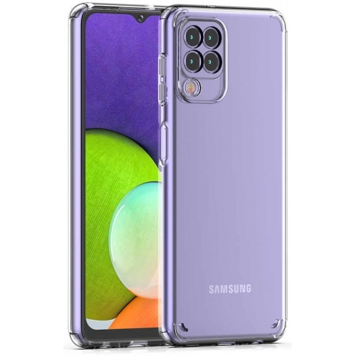 Samsung Galaxy M32 Kılıf Korumalı Kenarları Silikon Arkası Sert Coss Kapak  - Şeffaf