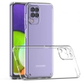 Samsung Galaxy M32 Kılıf Korumalı Kenarları Silikon Arkası Sert Coss Kapak  - Şeffaf