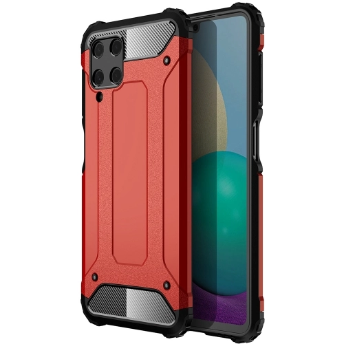 Samsung Galaxy M32 Kılıf Zırhlı Tank Crash Silikon Kapak - Kırmızı