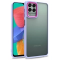 Samsung Galaxy M33 5G Kılıf Electro Silikon Renkli Flora Kapak - Lila