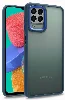 Samsung Galaxy M33 5G Kılıf Electro Silikon Renkli Flora Kapak - Mavi