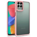 Samsung Galaxy M33 5G Kılıf Electro Silikon Renkli Flora Kapak - Rose Gold