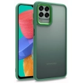 Samsung Galaxy M33 5G Kılıf Electro Silikon Renkli Flora Kapak - Yeşil