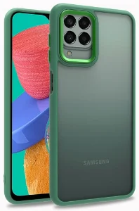 Samsung Galaxy M33 5G Kılıf Electro Silikon Renkli Flora Kapak - Yeşil
