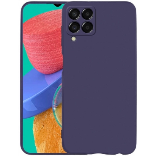Samsung Galaxy M33 5G Kılıf İnce Soft Mat Renkli Esnek Silikon Kapak - Lacivert