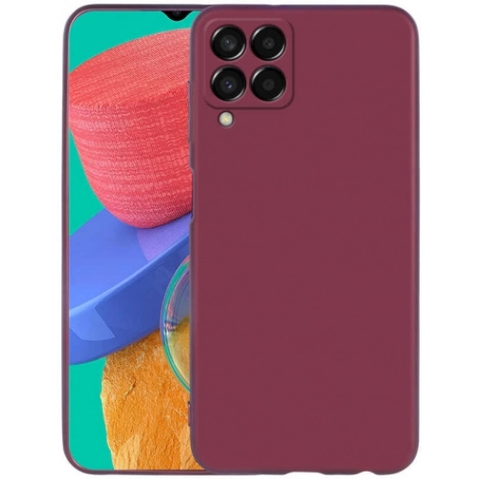 Samsung Galaxy M33 5G Kılıf İnce Soft Mat Renkli Esnek Silikon Kapak - Mürdüm