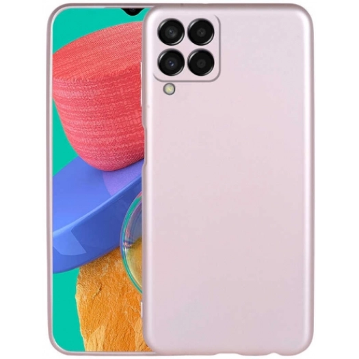 Samsung Galaxy M33 5G Kılıf İnce Soft Mat Renkli Esnek Silikon Kapak - Rose Gold