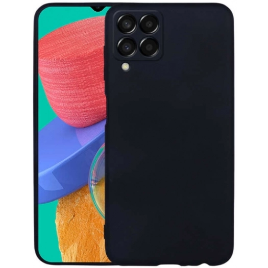 Samsung Galaxy M33 5G Kılıf İnce Soft Mat Renkli Esnek Silikon Kapak - Siyah