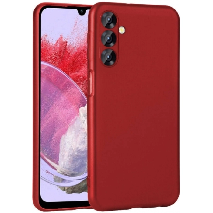 Samsung Galaxy M34 5G Kılıf İnce Soft Mat Renkli Esnek Silikon Kapak - Kırmızı