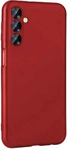 Samsung Galaxy M34 5G Kılıf İnce Mat Esnek Silikon - Kırmızı