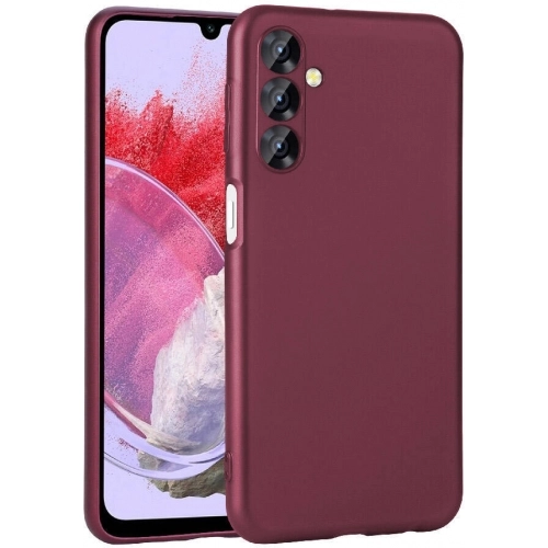 Samsung Galaxy M34 5G Kılıf İnce Soft Mat Renkli Esnek Silikon Kapak - Mürdüm