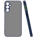 Samsung Galaxy M34 5G Kılıf Kamera Korumalı Arkası Şeffaf Mat Silikon Kapak - Lacivert