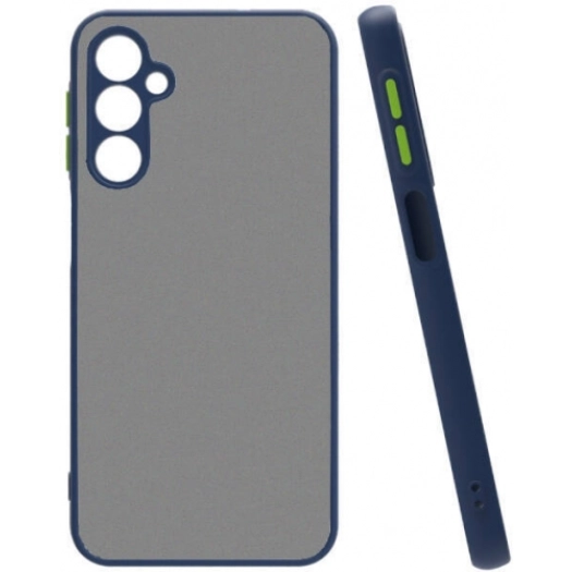 Samsung Galaxy M34 5G Kılıf Kamera Korumalı Arkası Şeffaf Mat Silikon Kapak - Lacivert