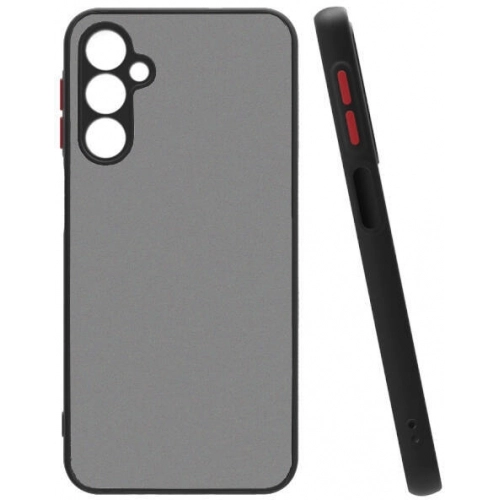 Samsung Galaxy M34 5G Kılıf Kamera Korumalı Arkası Şeffaf Mat Silikon Kapak - Siyah