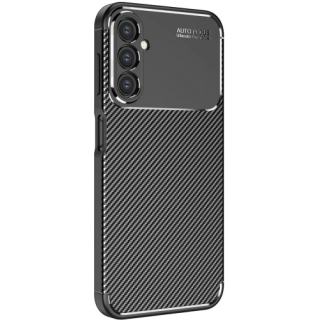 Samsung Galaxy M34 5G Kılıf Silikon Parmak İzi Bırakmayan Karbon Soft Negro Kapak - Siyah