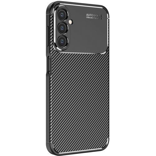 Samsung Galaxy M34 5G Kılıf Silikon Parmak İzi Bırakmayan Karbon Soft Negro Kapak - Siyah