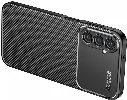 Samsung Galaxy M34 5G Kılıf Karbon Serisi Mat Fiber Silikon Negro Kapak - Siyah