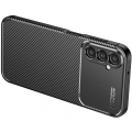 Samsung Galaxy M34 5G Kılıf Silikon Parmak İzi Bırakmayan Karbon Soft Negro Kapak - Siyah