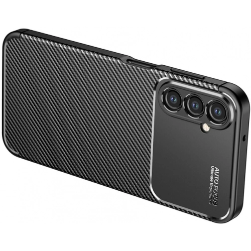 Samsung Galaxy M34 5G Kılıf Silikon Parmak İzi Bırakmayan Karbon Soft Negro Kapak - Siyah