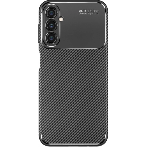 Samsung Galaxy M34 5G Kılıf Silikon Parmak İzi Bırakmayan Karbon Soft Negro Kapak - Siyah