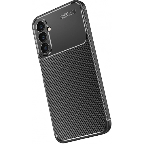 Samsung Galaxy M34 5G Kılıf Silikon Parmak İzi Bırakmayan Karbon Soft Negro Kapak - Siyah