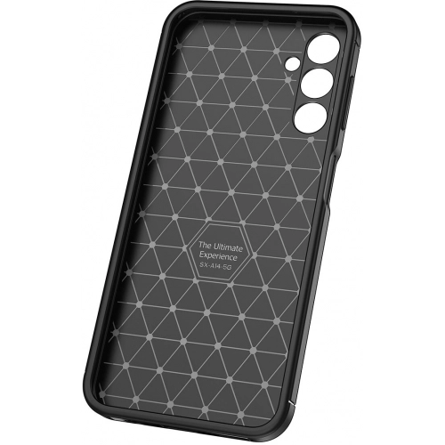 Samsung Galaxy M34 5G Kılıf Silikon Parmak İzi Bırakmayan Karbon Soft Negro Kapak - Siyah