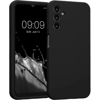 Samsung Galaxy M34 5G Kılıf Silikon Mat Esnek Kamera Korumalı Biye Kapak - Siyah