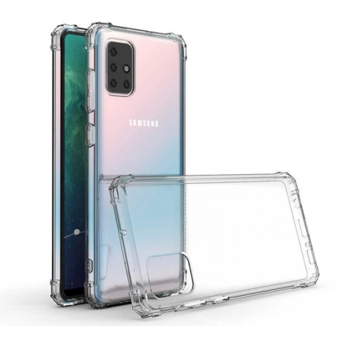 Samsung Galaxy M51 Kılıf Silikon Köşe Korumalı Airbag Darbe Emici Kapak - Şeffaf