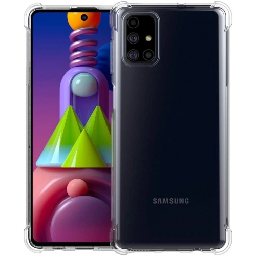 Samsung Galaxy M51 Kılıf Silikon Köşe Korumalı Airbag Darbe Emici Kapak - Şeffaf