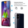 Samsung Galaxy M51 Kılıf Silikon Köşe Korumalı Airbag Darbe Emici Kapak - Şeffaf