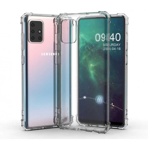 Samsung Galaxy M51 Kılıf Silikon Köşe Korumalı Airbag Darbe Emici Kapak - Şeffaf