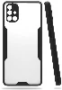 Samsung Galaxy M51 Kılıf Kamera Lens Korumalı Arkası Şeffaf Silikon Kapak - Siyah