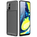 Samsung Galaxy M51 Kılıf Silikon Parmak İzi Bırakmayan Karbon Soft Negro Kapak - Siyah