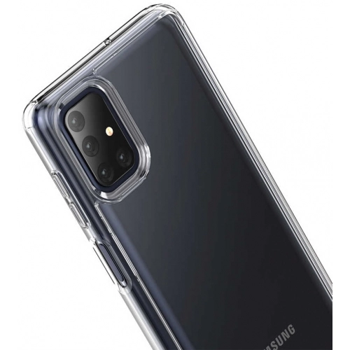 Samsung Galaxy M51 Kılıf Korumalı Kenarları Silikon Arkası Sert Coss Kapak  - Şeffaf