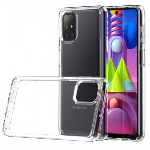 Samsung Galaxy M51 Kılıf Korumalı Kenarları Silikon Arkası Sert Coss Kapak - Şeffaf