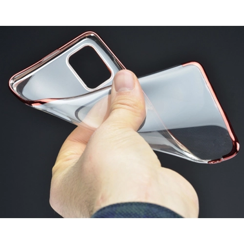 Samsung Galaxy M51 Kılıf Renkli Köşeli Lazer Şeffaf Esnek Silikon - Siyah